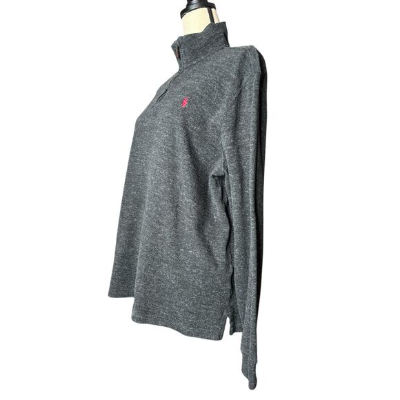 Polo Ralph Lauren Estate Rib Sweater in Marled Gray w/Partial Zipper Size Large - Picture 3 of 5